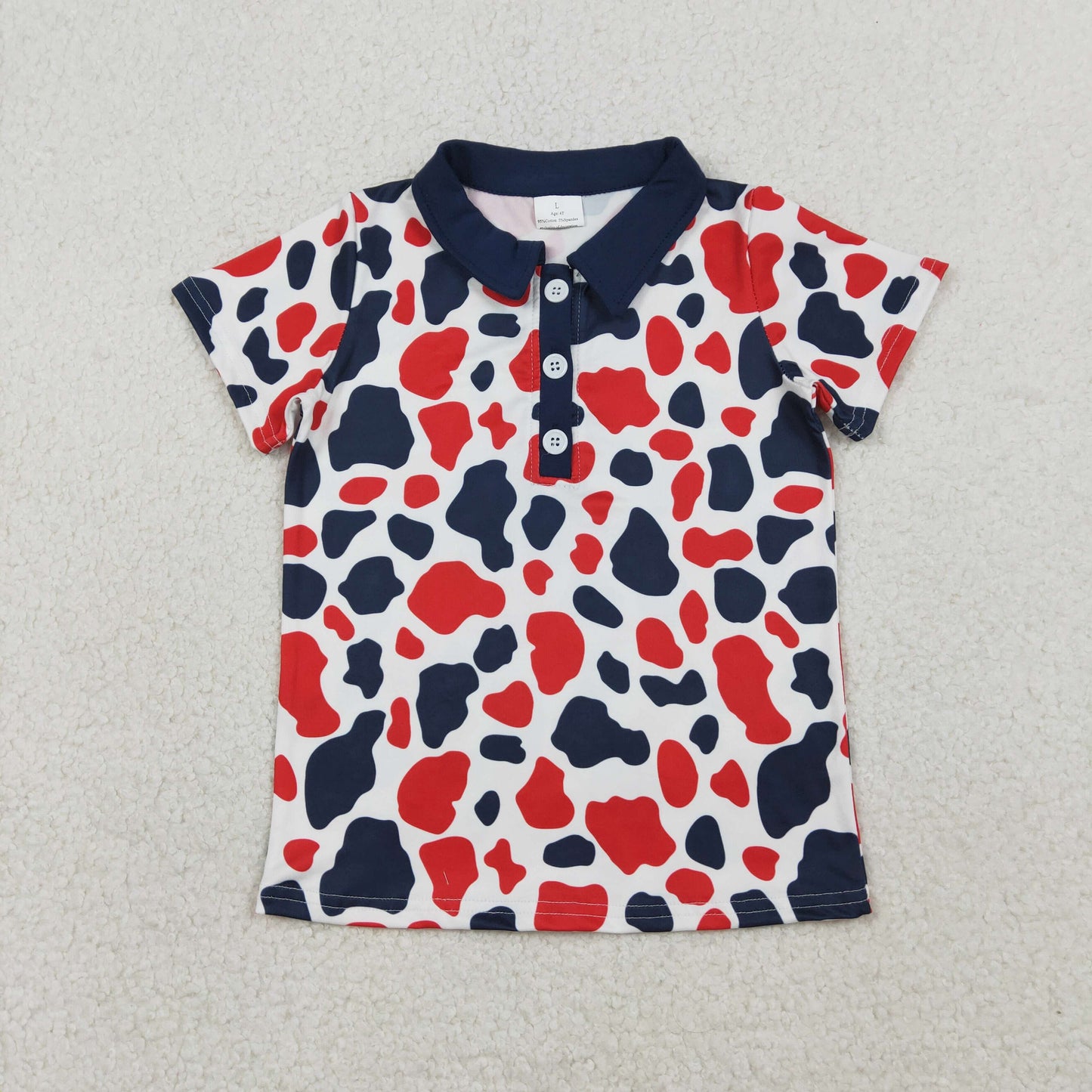 Sibling Baby Boys Short Sleeve 4th of July Button Polo Shirts Top