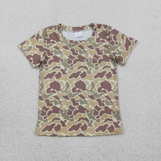 BT1713 Baby Boys Short Sleeve Southern Khaki Camo T-shirts Top