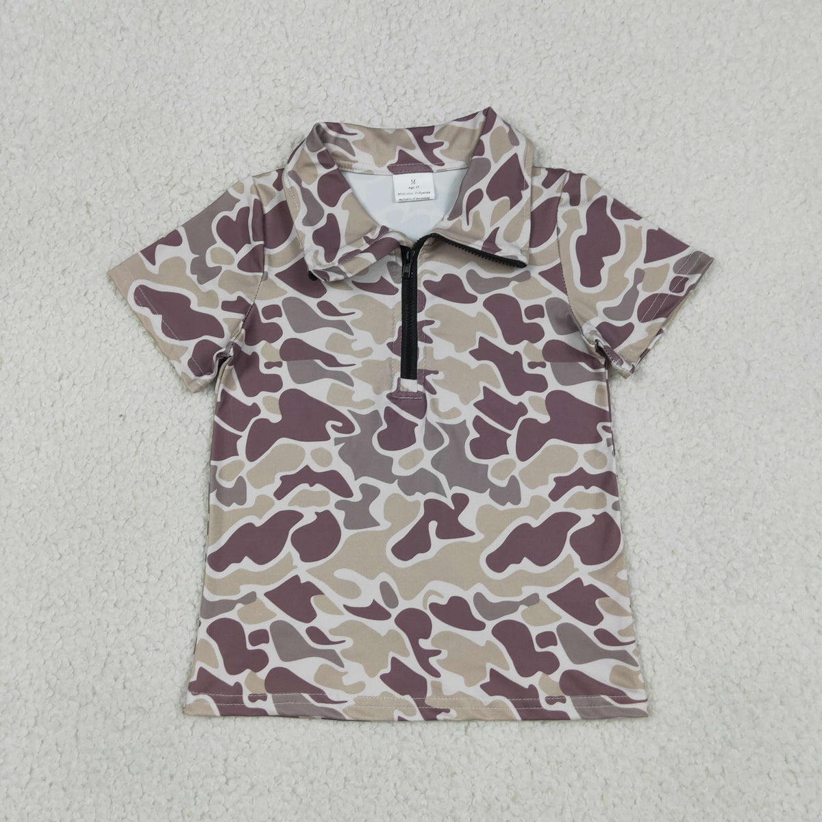 Sibling Baby Boys Short Sleeve Southern Camo Button Polo Shirts Top
