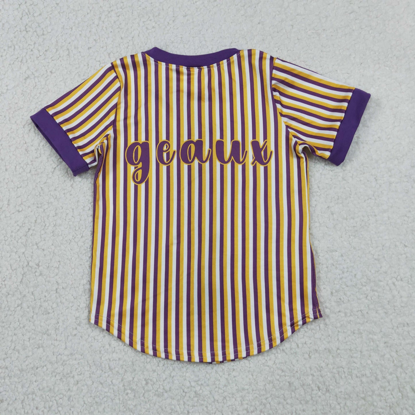 Sibling Baby Boys Short Sleeve Stripe Team Button T-shirts Top