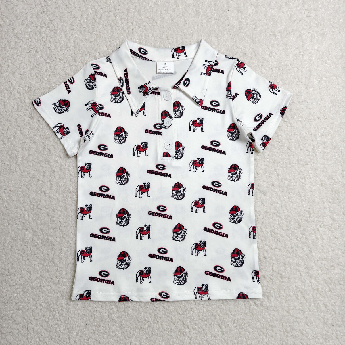 Sibling Baby Boys Short Sleeve Baseballs Footballs Team Button Polo Shirts Top