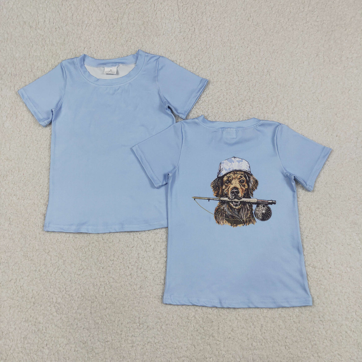 Sibling Baby Boys Short Sleeve Dogs Ducks Fishing Hunting T-shirts Tops