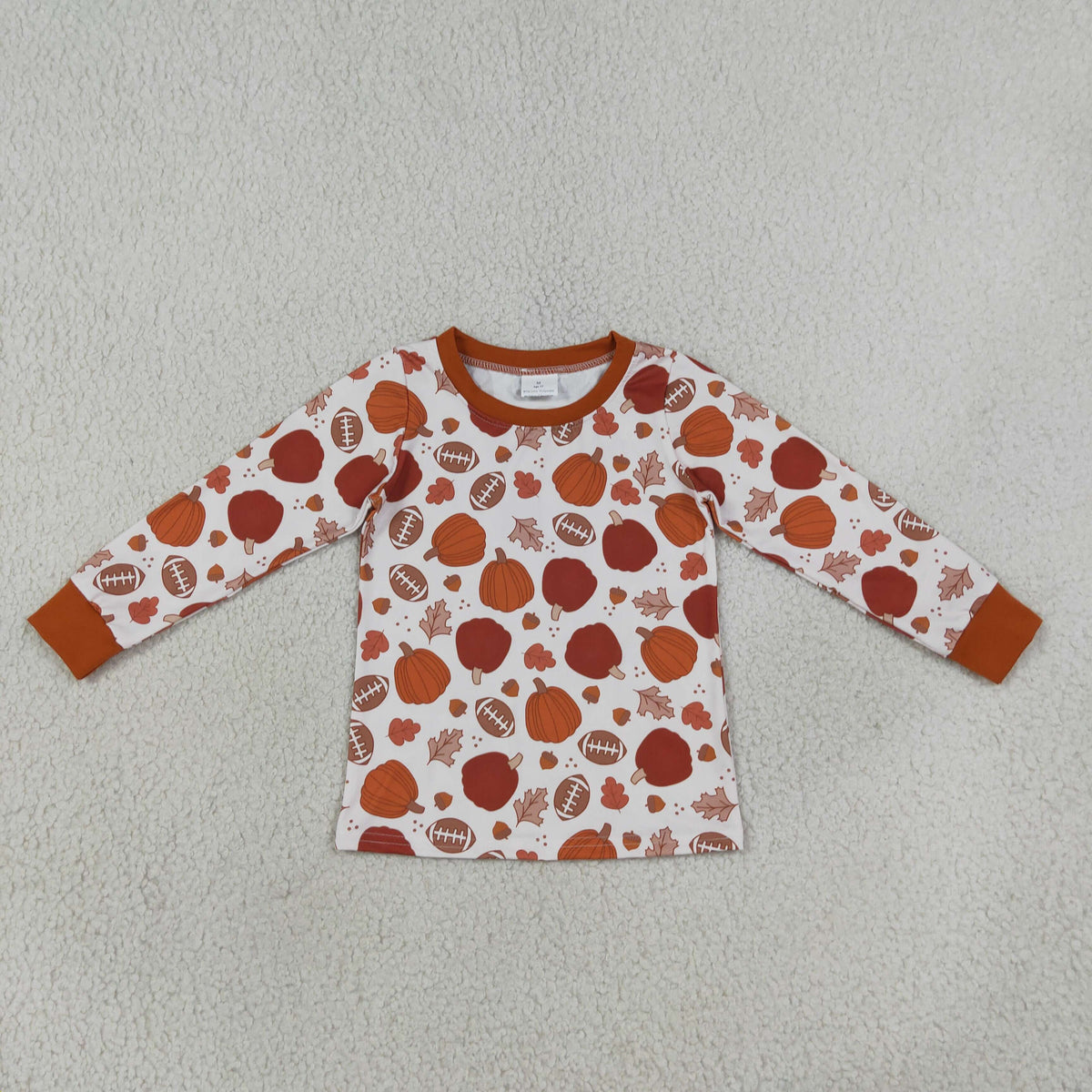 Sibling Baby Boys Pumpkins Footballs Fall Jogger Clothes Set Zip Pullover Rompers