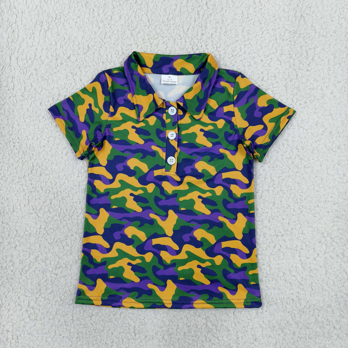 Sibling Baby Boys Short Sleeve Button Polo Shirts Pockets Joggers Mardigras Clothes Sets