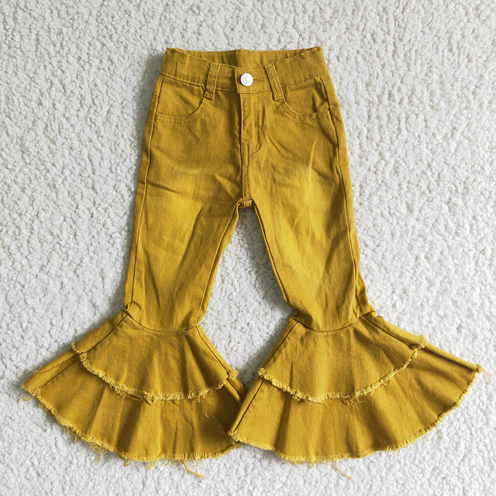 Sibling Baby Girls Bell Bottom Denim Pants Jeans