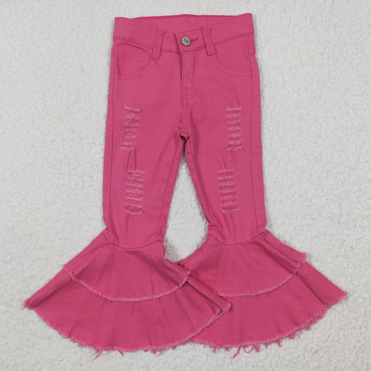 Sibling Baby Girls Bell Bottom Denim Pants Jeans