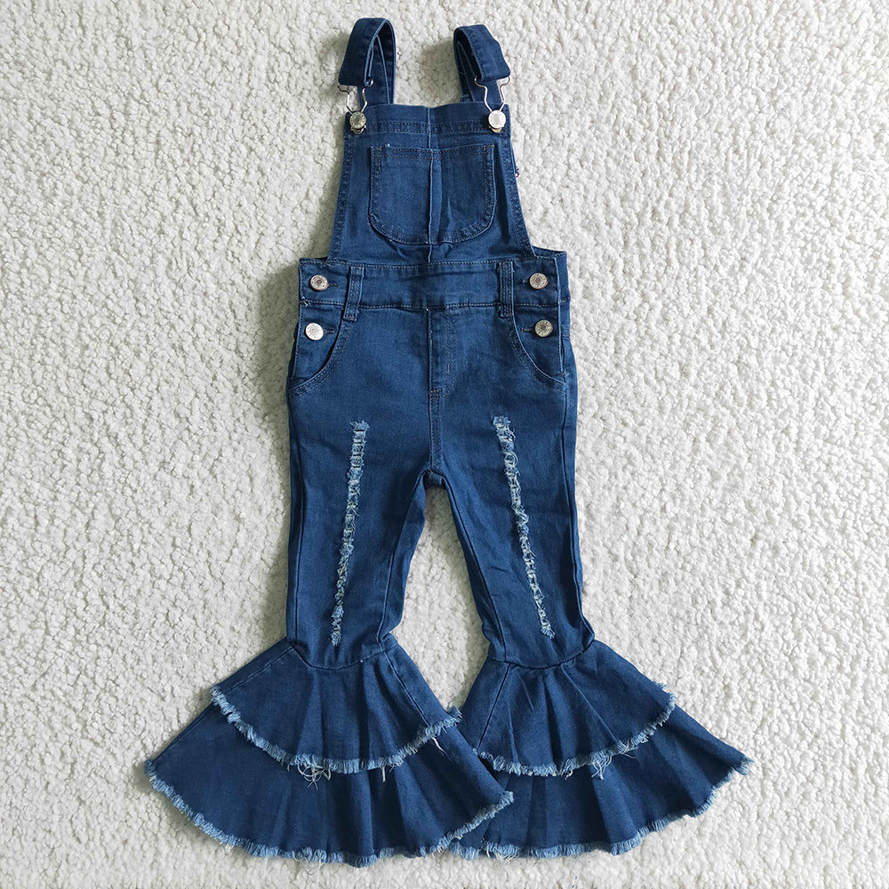 Western Girls Blue Denim Overall Jeans