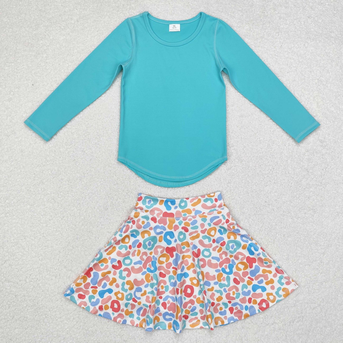 Sibling Baby Girls Zipper Pullovers Shirts Top Floral Skorts Yoga Sets
