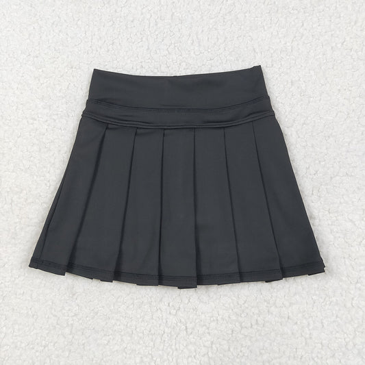 GLK0087 Baby girls Black yoga tennis pleated shorts skirts bottoms