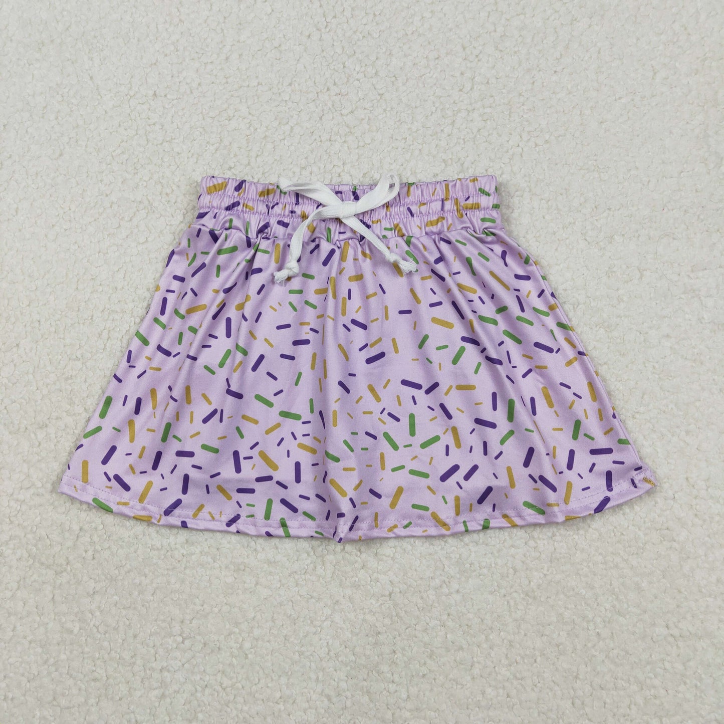 Sibling Baby Boys Girls Mardigras Sprinkles Drip Hoodies Shorts Skorts Bottom
