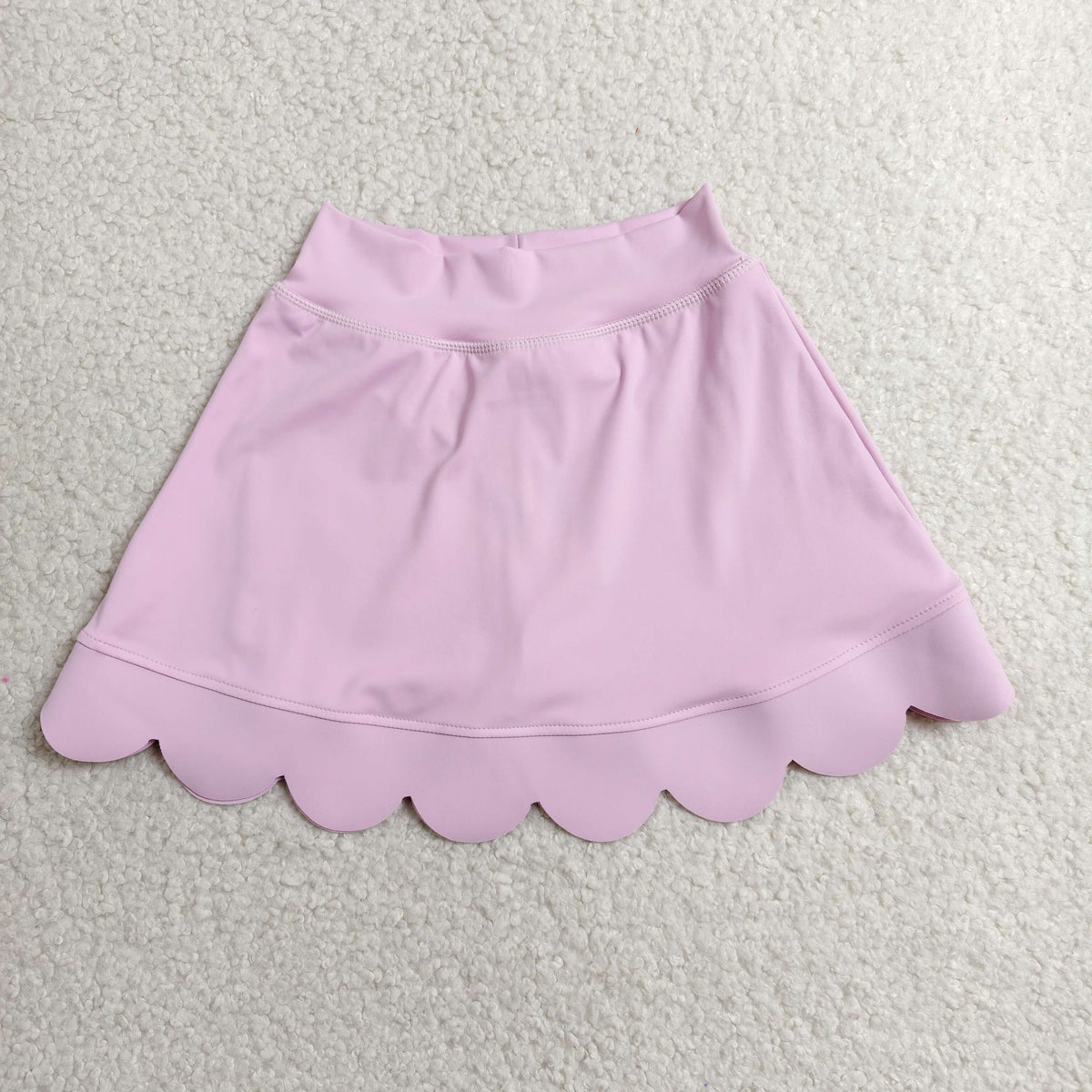 GLK0268 Baby Girls Pink Yoga Active Scallop Skirt Short Bottoms