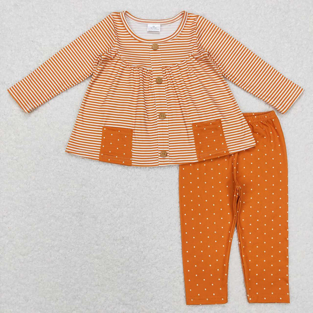 Sibling Baby Girls Fall Floral Pocket Tunic Legging Pants Clothing Sets