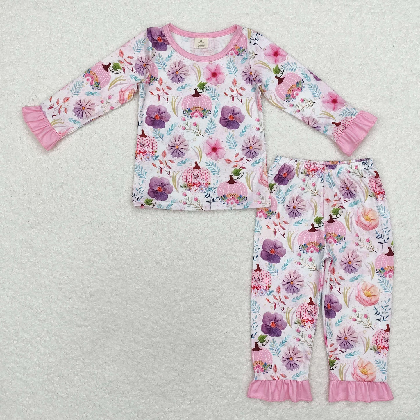 Sibling Baby Girls Bamboo Pants Fall Pajamas Sets