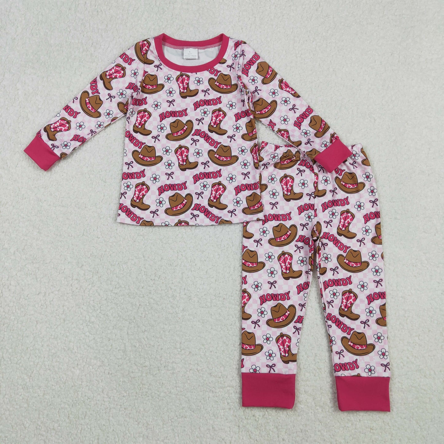 Sibling Baby Boys Girls Hats Bows Western Pants Pajamas Sets Zipper Rompers