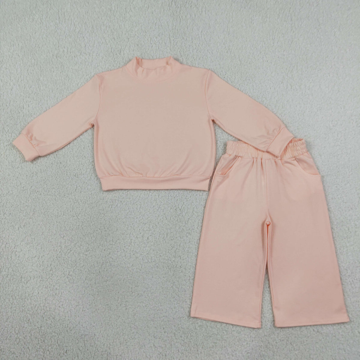 Sibling Baby Girls Long Sleeves Shirts Top Pockets Flare Pant Clothes Sets
