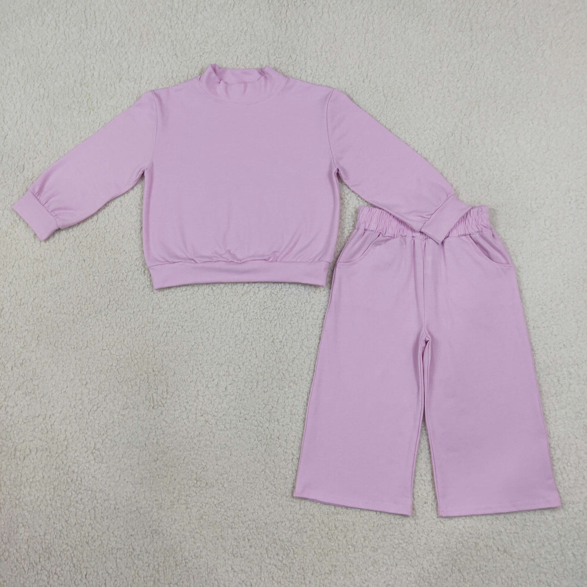 Sibling Baby Girls Long Sleeves Shirts Top Pockets Flare Pant Clothes Sets