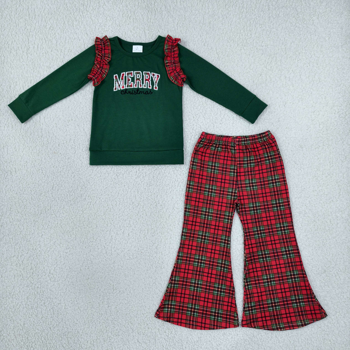 Sibling Baby Girls Long Sleeve Embroidery Turkey Bows Top Flare Pant Fall Clothes Sets