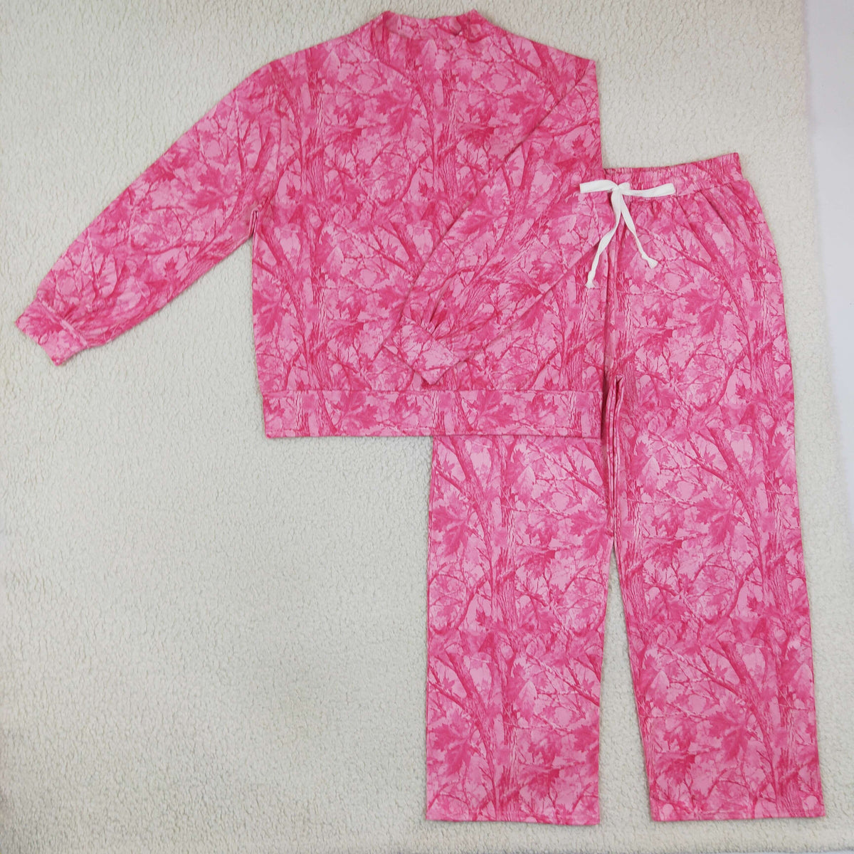 Mama and Me Sibling Pink Leaves Choker Tops Pants Shorts Clothes Sets Rompers