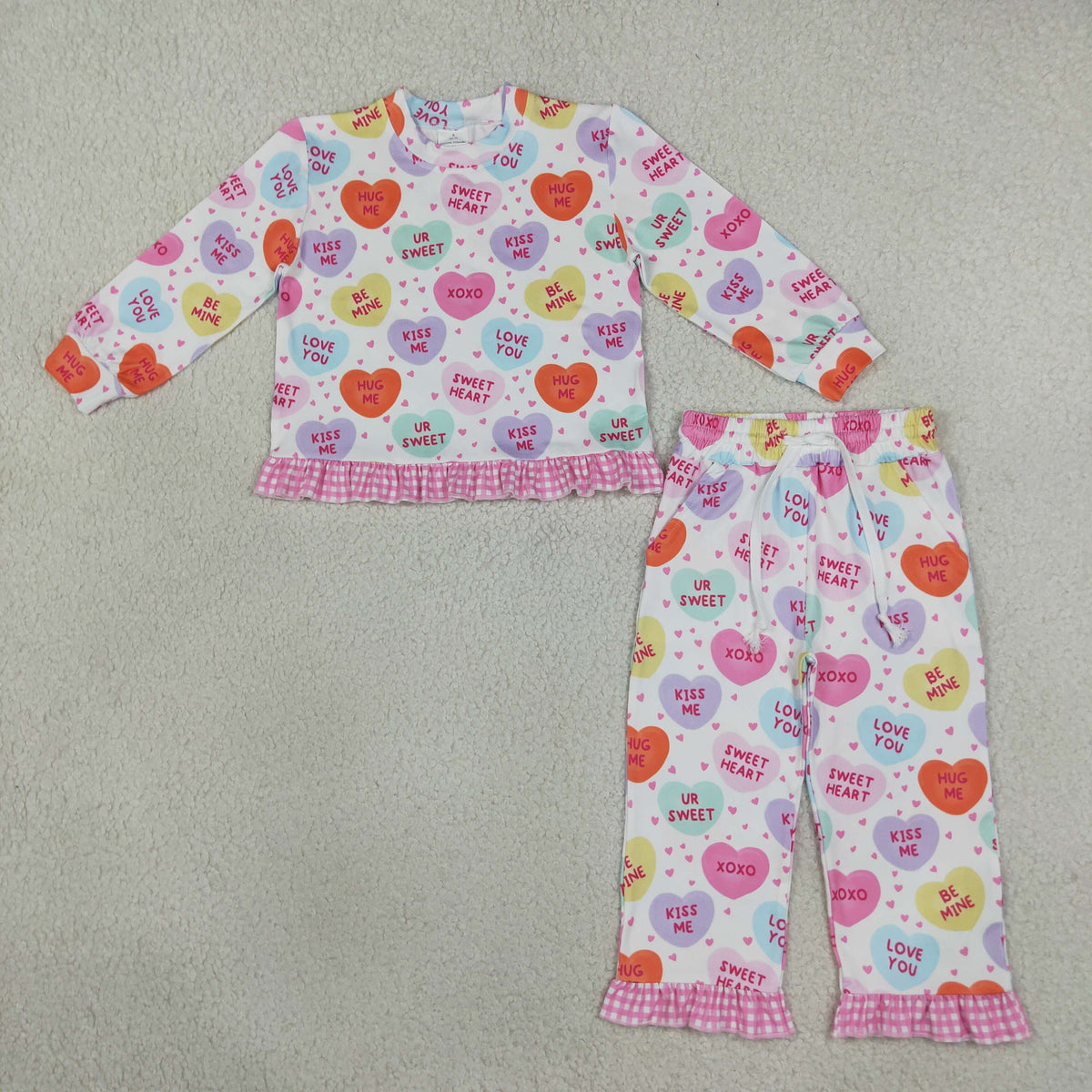 Sibling Baby Girls Long Sleeve Shirts Top Pockets Ruffle Pants Clothes Sets