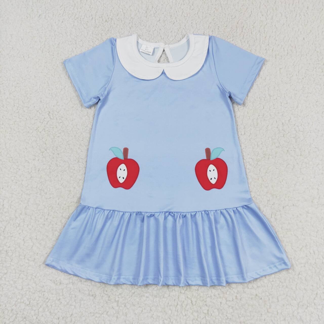 Sibling Baby Girls Pencils ABC Apples Back To School Shorts Clothes Set Dresses