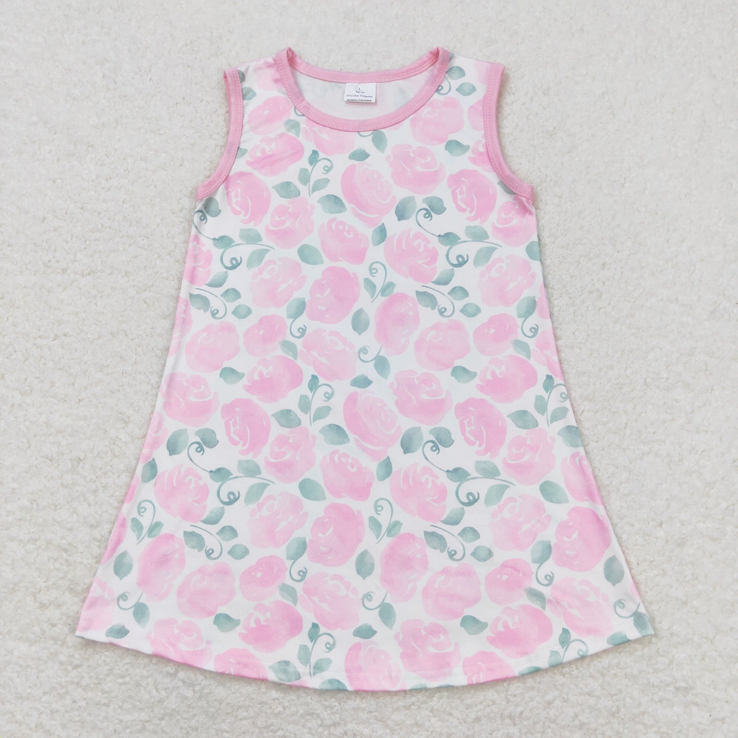 Sibling Baby Girls Flowers Checked Ruffle Knee Length Dresses