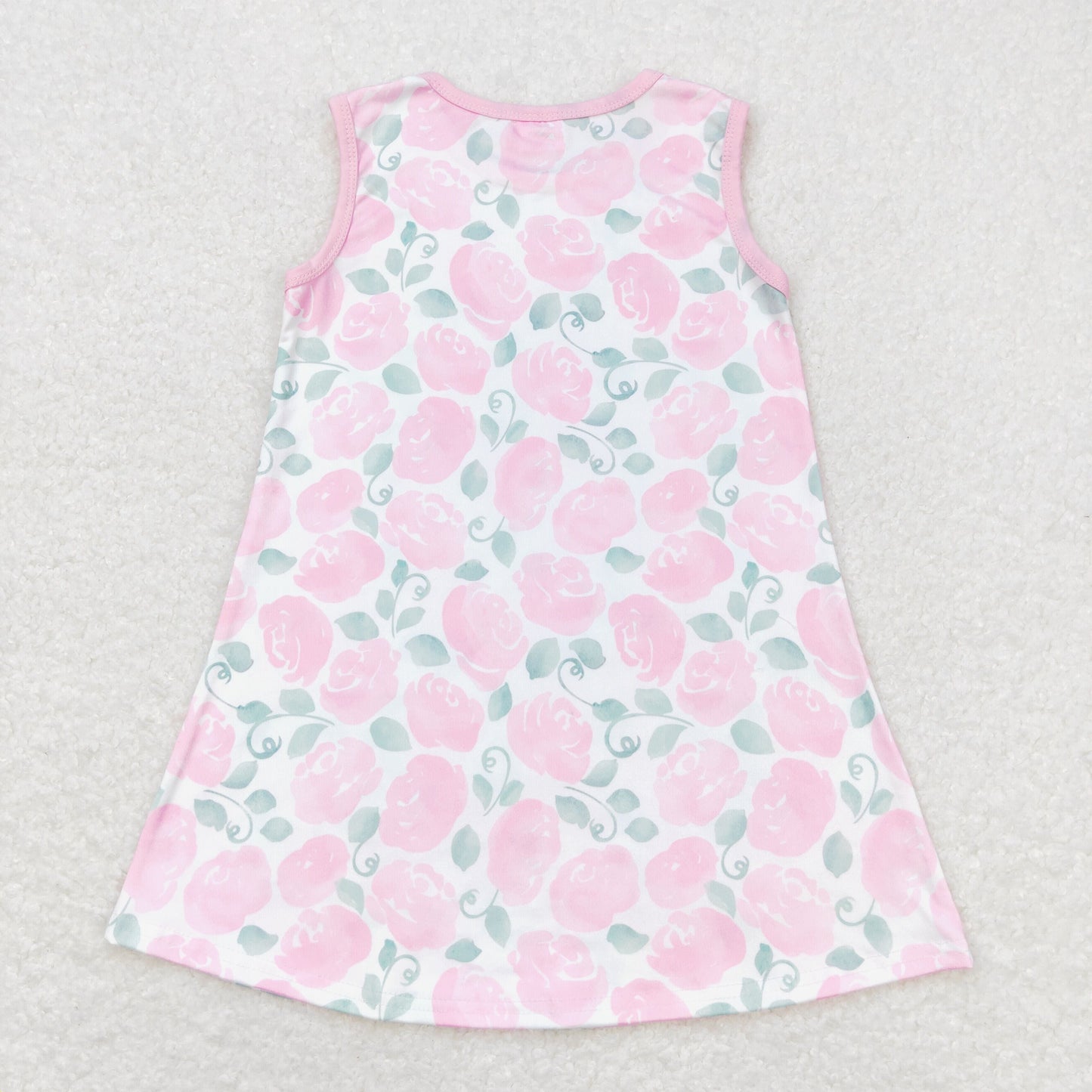 Sibling Baby Girls Flowers Checked Ruffle Knee Length Dresses