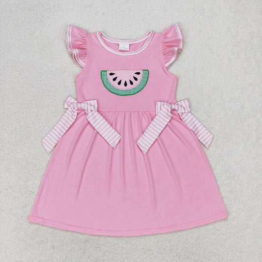 GSD1104  toddler clothes embroidery watermelon baby girl summer dresses