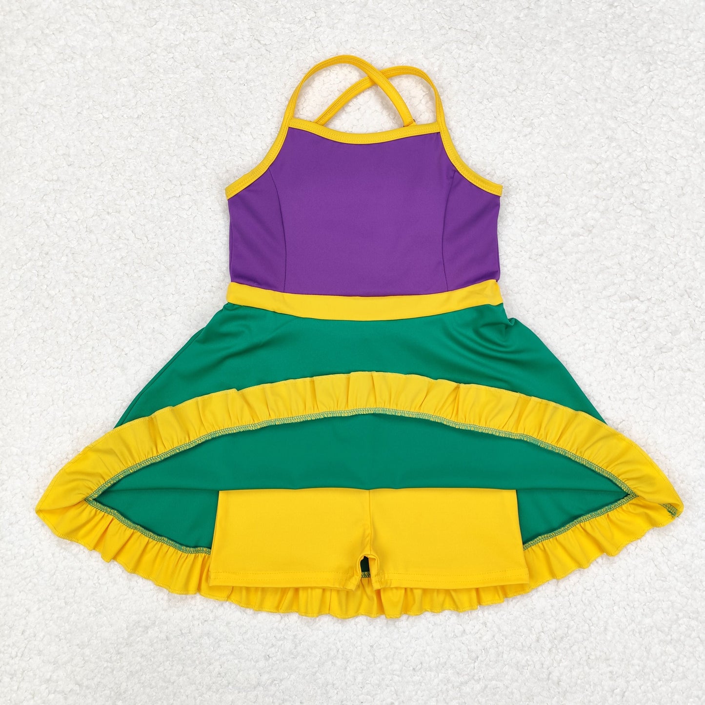 Sibling Baby Girls Knit Knee Length Active Wear Athletic Dresses