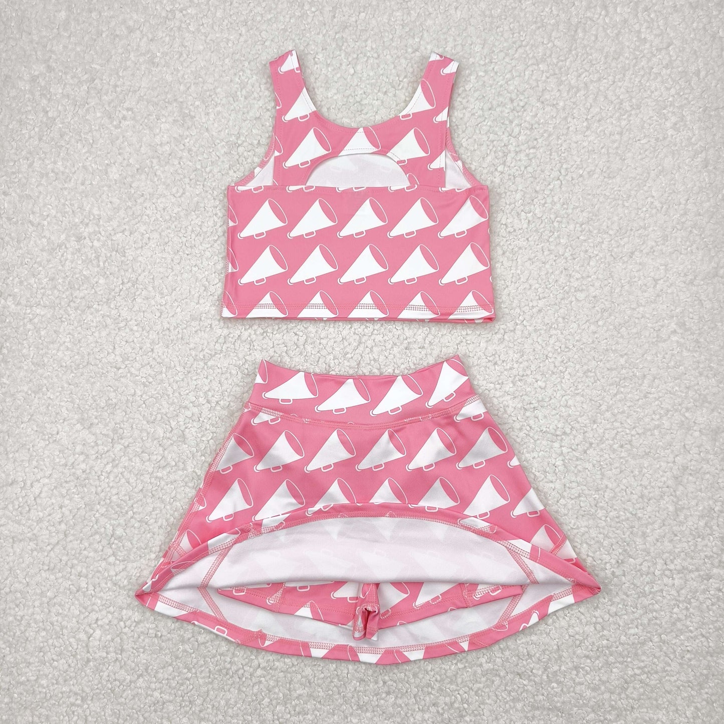 Sibling Baby Girls Football Baseball Cheer Yoga Active Wear Top Shorts Skirts Clothes Sets