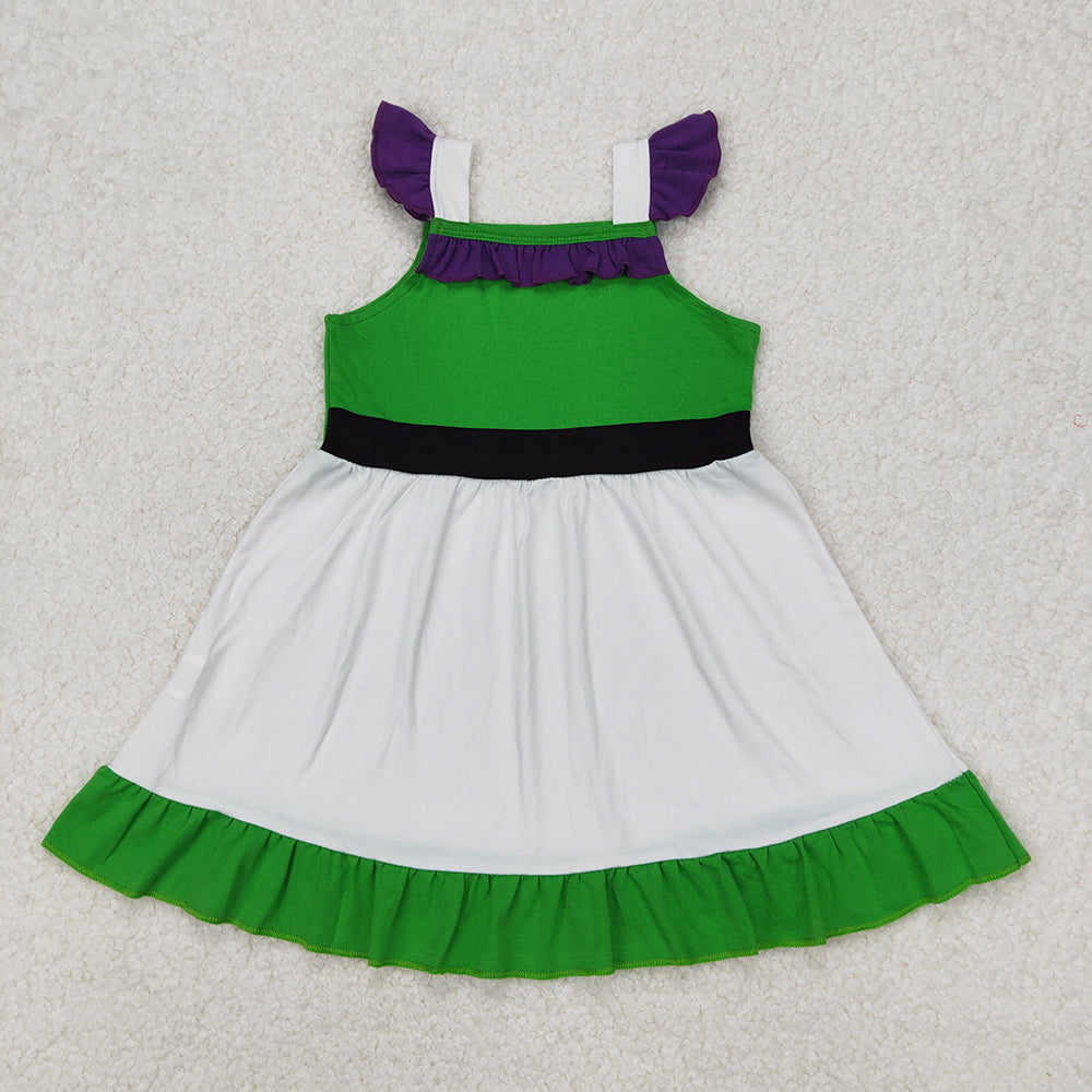 Sibling 8 Colors Baby Girls Princess Cosplay Knee Length Dresses