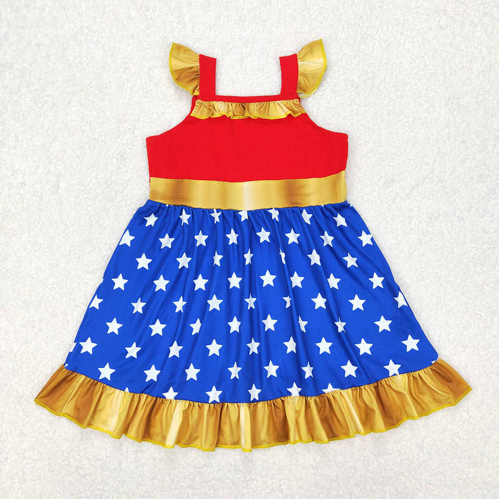 Sibling 7 Colors Baby Girls Princess Knee Length Dresses