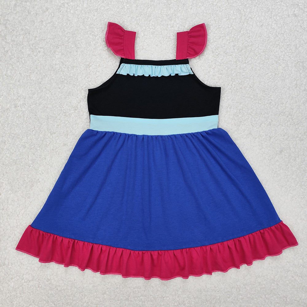 Sibling 8 Colors Baby Girls Princess Cosplay Knee Length Dresses
