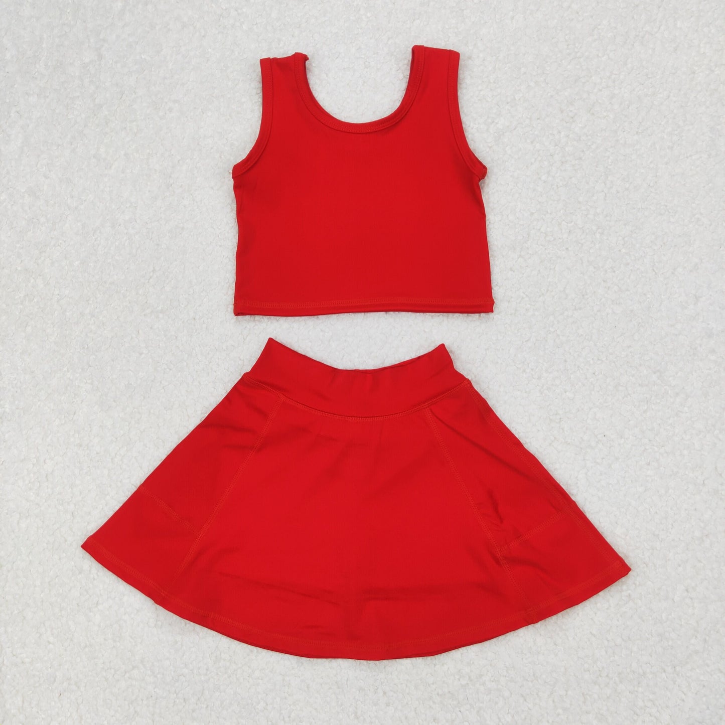 Sibling Baby Girls Colorful Vests Skirt Shorts Yoga Active Clothes Sets