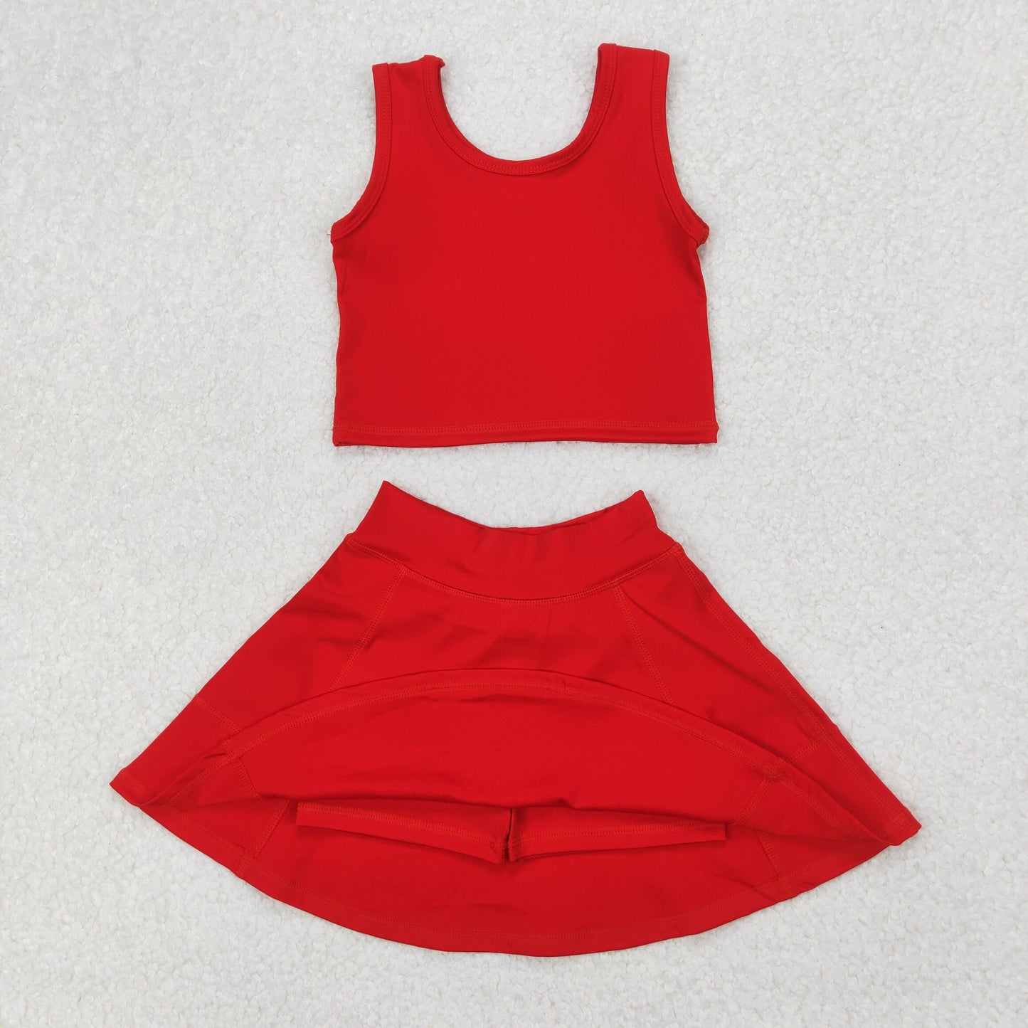 Sibling Baby Girls Colorful Vests Skirt Shorts Yoga Active Clothes Sets