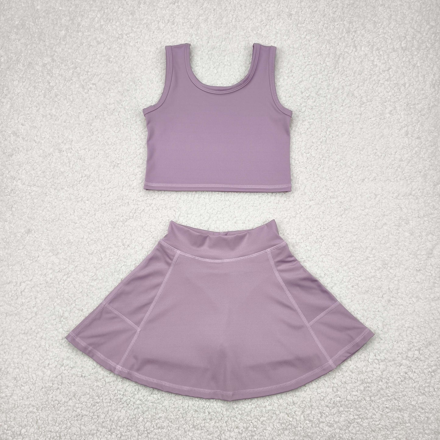 Sibling Baby Girls Colorful Vests Skirt Shorts Yoga Active Clothes Sets