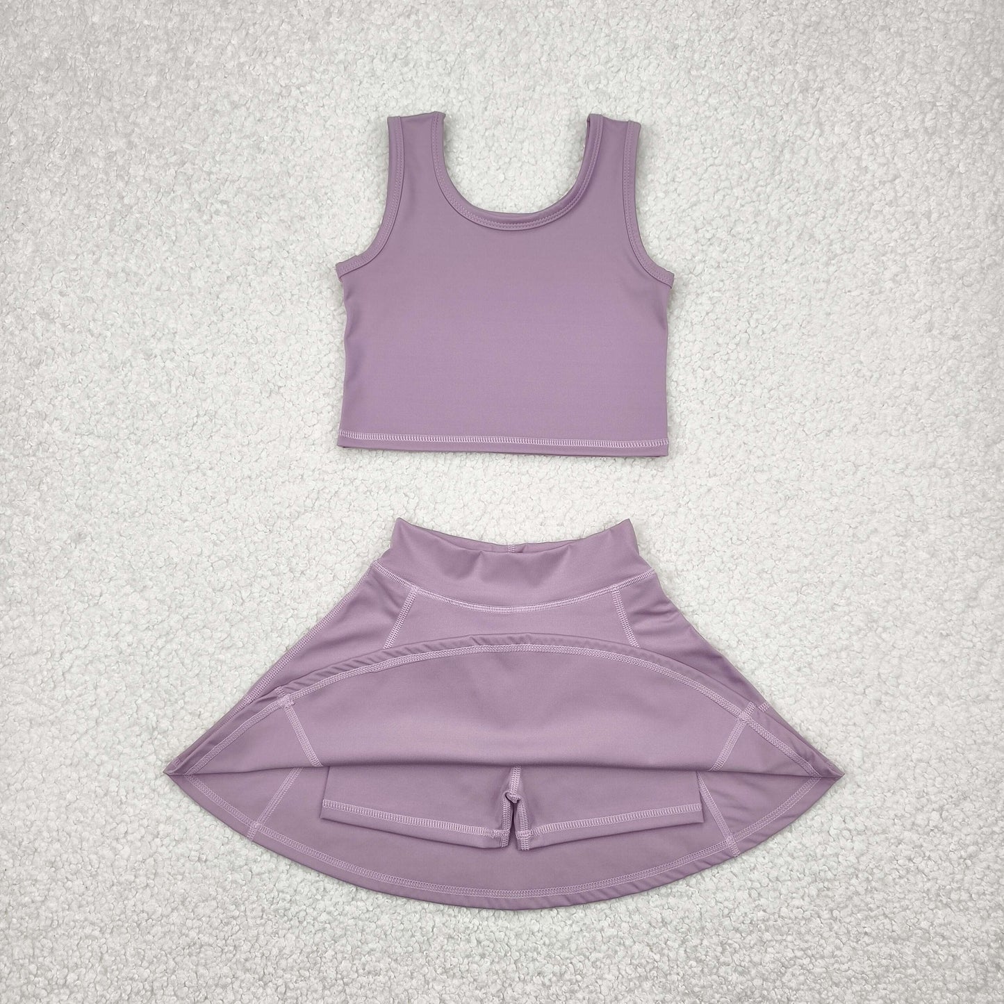 Sibling Baby Girls Colorful Vests Skirt Shorts Yoga Active Clothes Sets