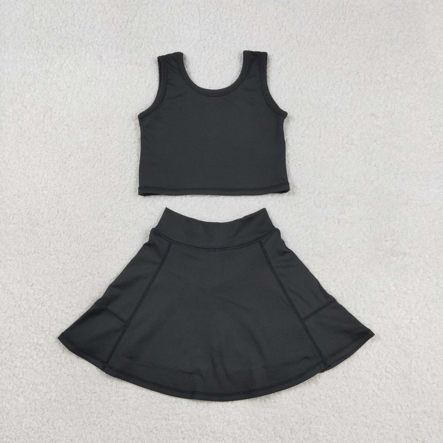 Sibling Baby Girls Colorful Vests Skirt Shorts Yoga Active Clothes Sets