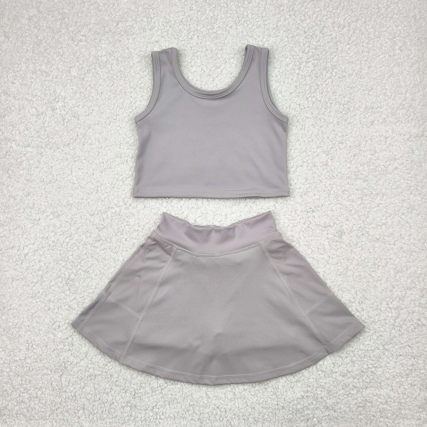 Sibling Baby Girls Colorful Vests Skirt Shorts Yoga Active Clothes Sets