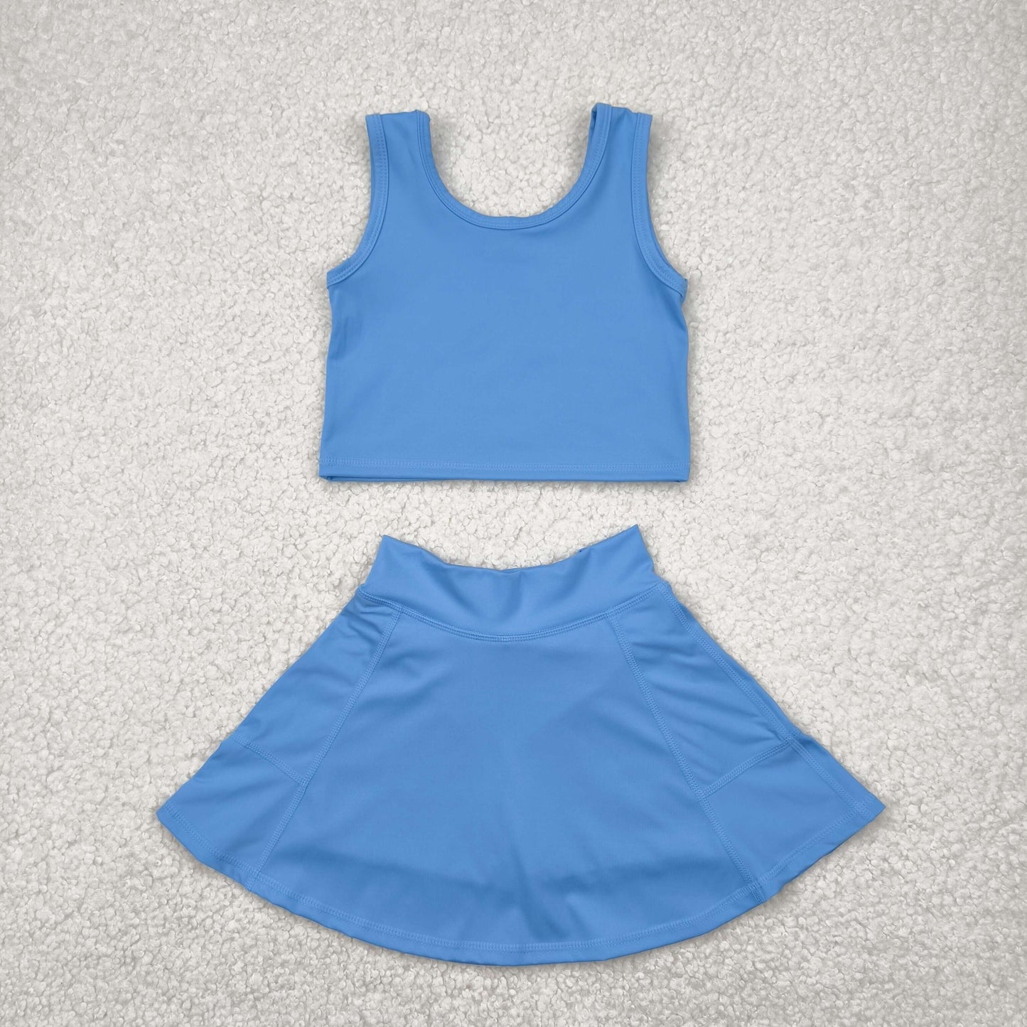 Sibling Baby Girls Colorful Vests Skirt Shorts Yoga Active Clothes Sets