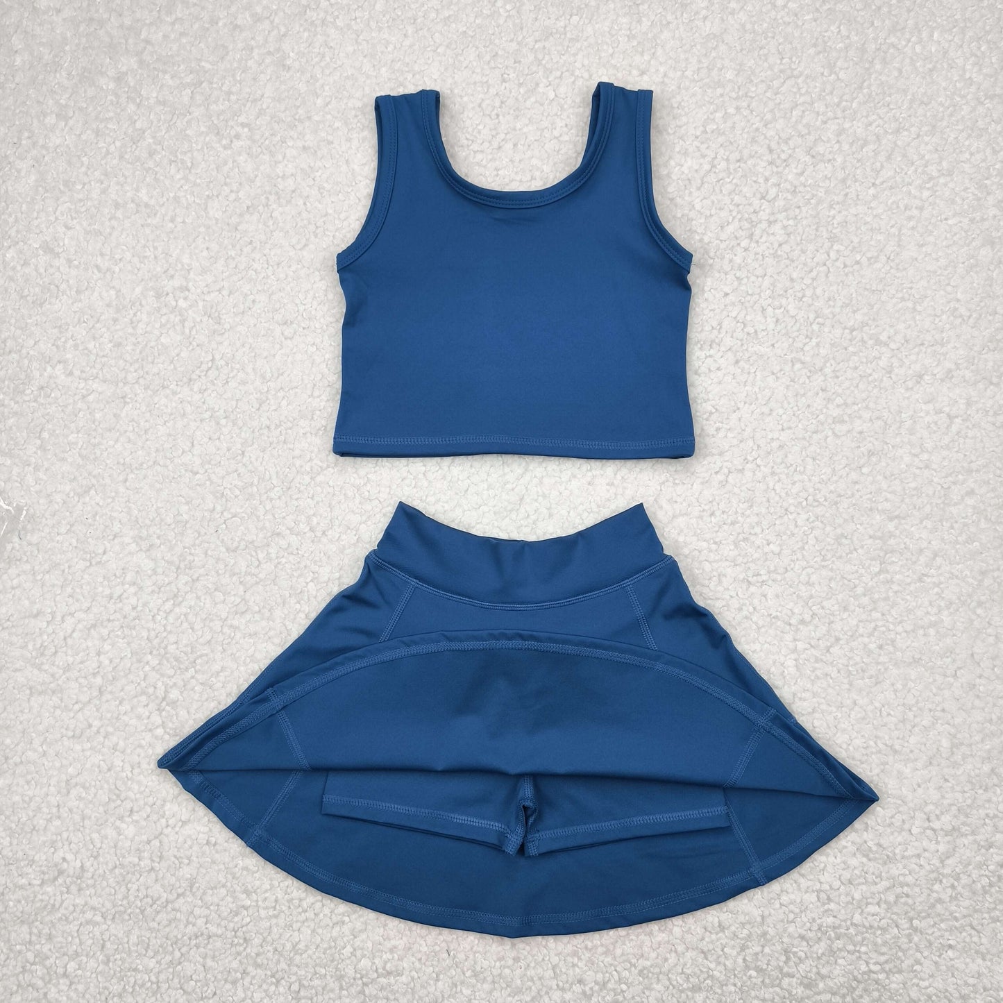 Sibling Baby Girls Colorful Vests Skirt Shorts Yoga Active Clothes Sets
