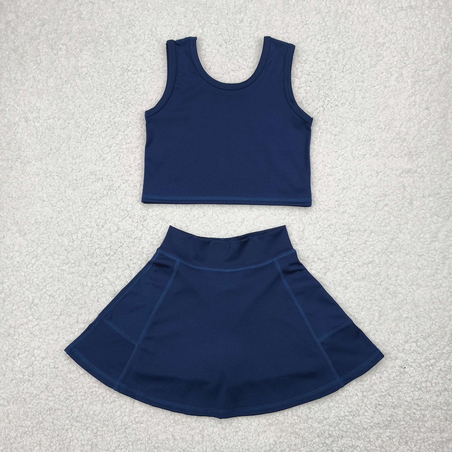 Sibling Baby Girls Colorful Vests Skirt Shorts Yoga Active Clothes Sets