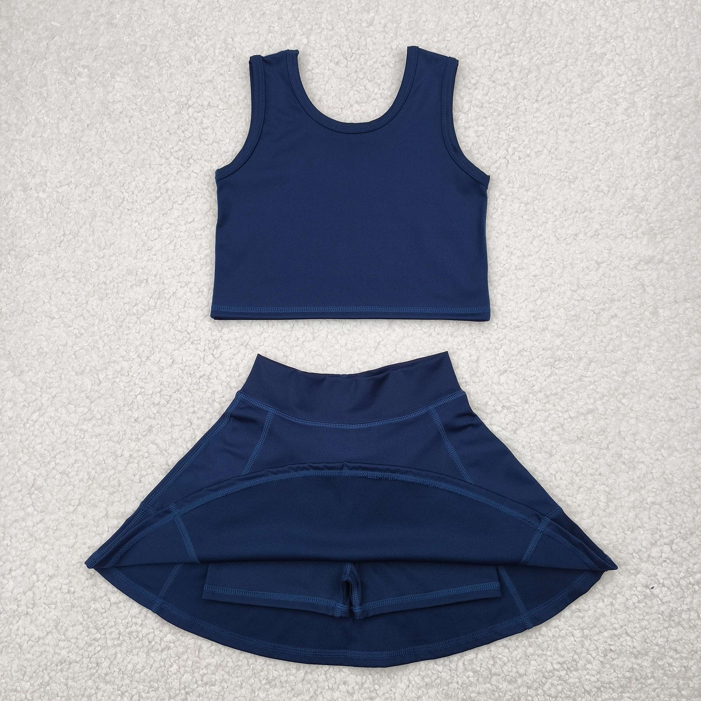 Sibling Baby Girls Colorful Vests Skirt Shorts Yoga Active Clothes Sets