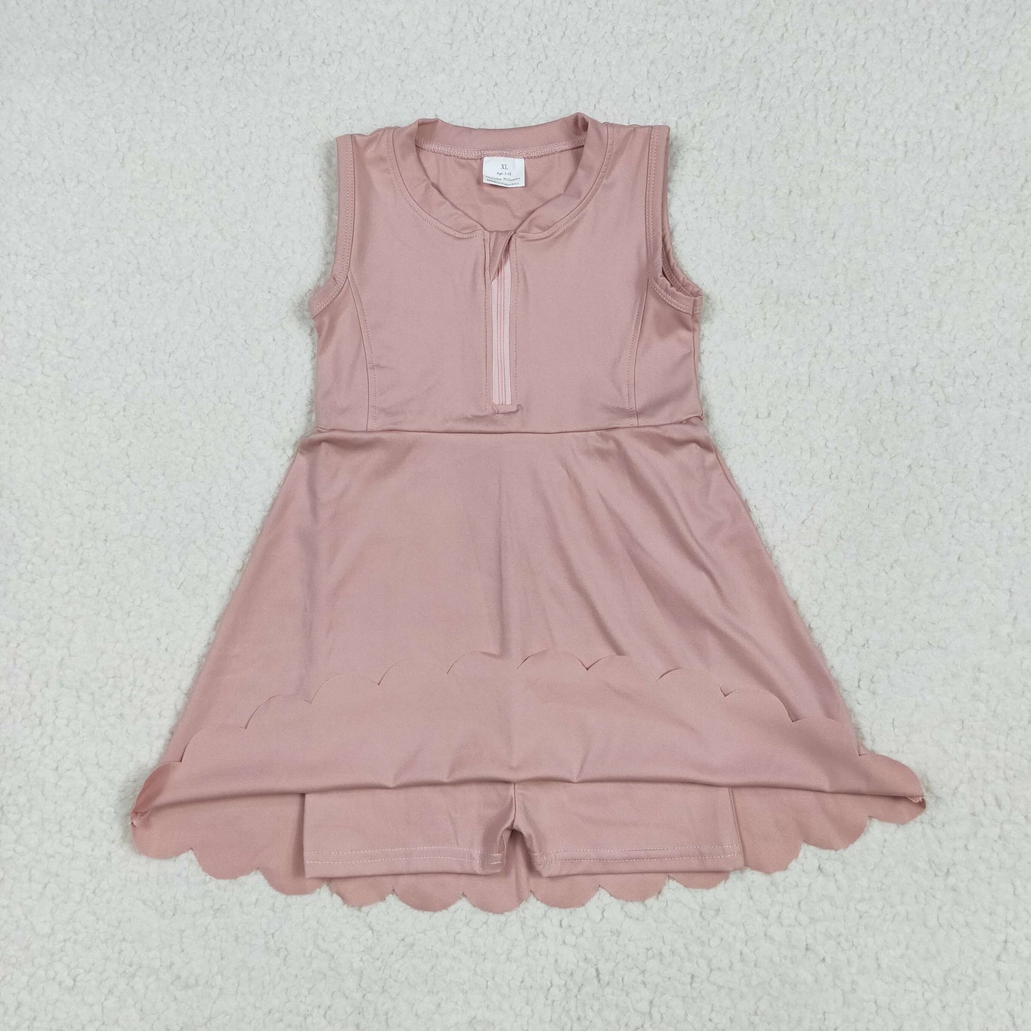 Sibling Baby Girls Yoga Zip Active Wear Skort Knee Length Dresses