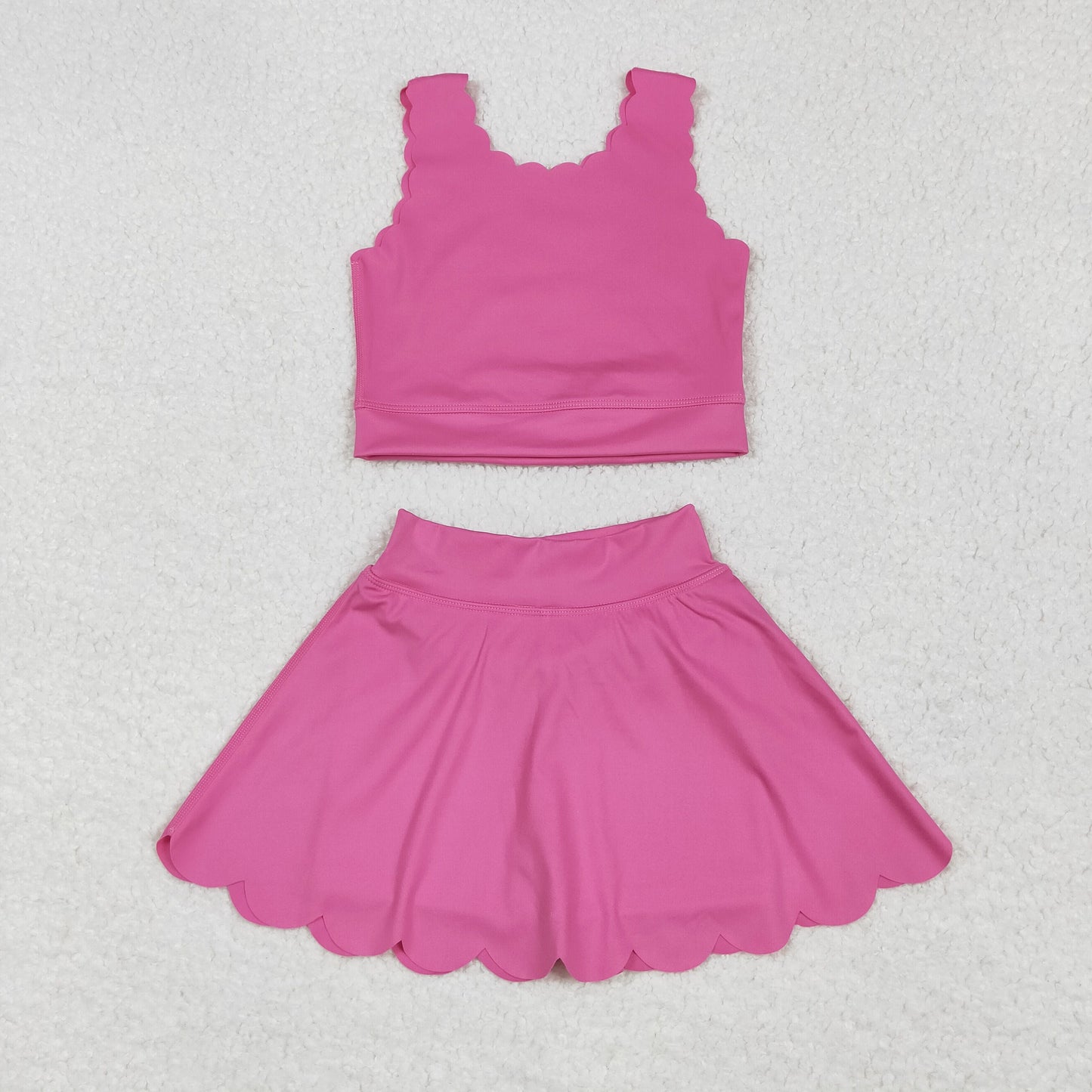 Sibling Baby Girls Yoga Vest Skirt Active Wear Clothes Sets