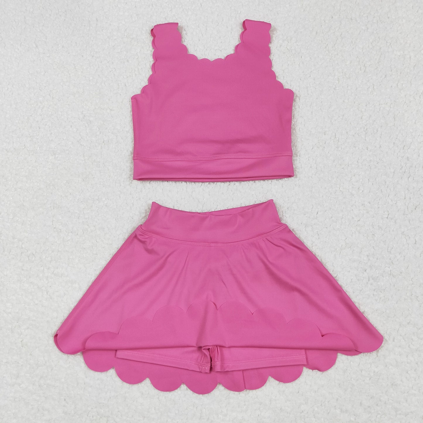 Sibling Baby Girls Yoga Vest Skirt Active Wear Clothes Sets