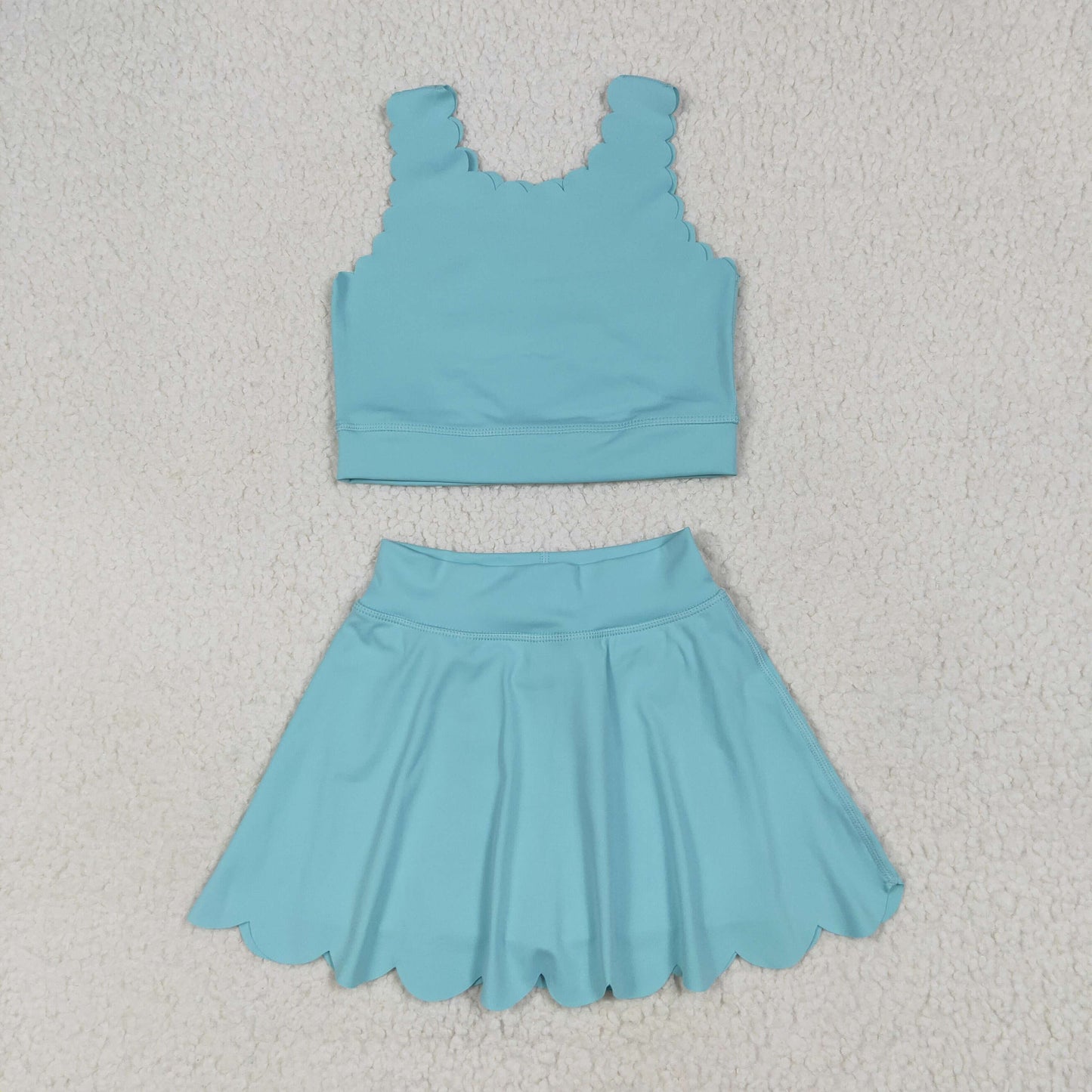 Sibling Baby Girls Yoga Vest Skirt Active Wear Clothes Sets