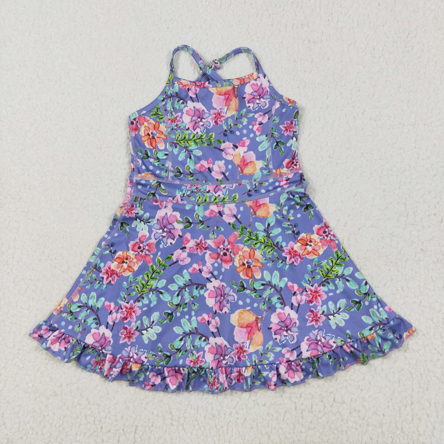 Sibling Baby Girls Straps Sports Wear Yoga Athletic Knee Length Dresses