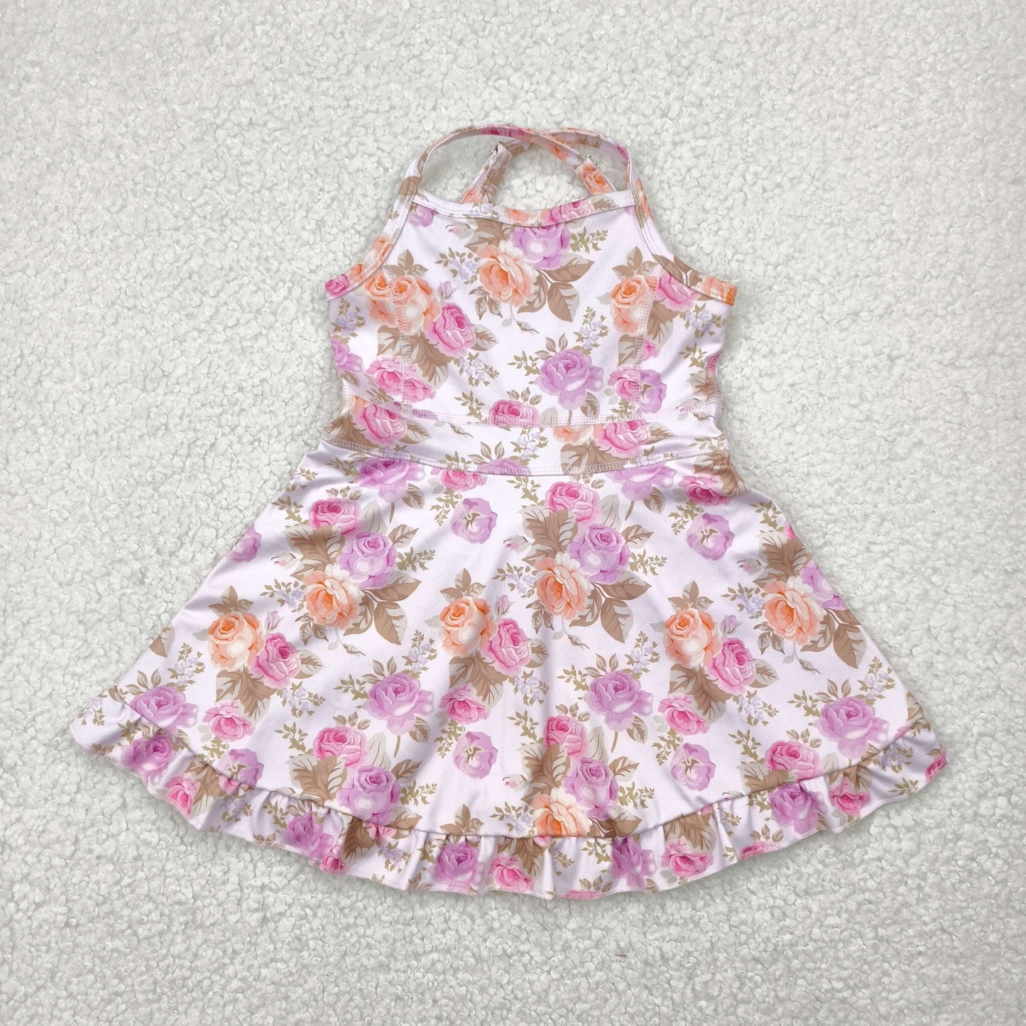 Sibling Baby Girls Straps Sports Wear Yoga Athletic Knee Length Dresses