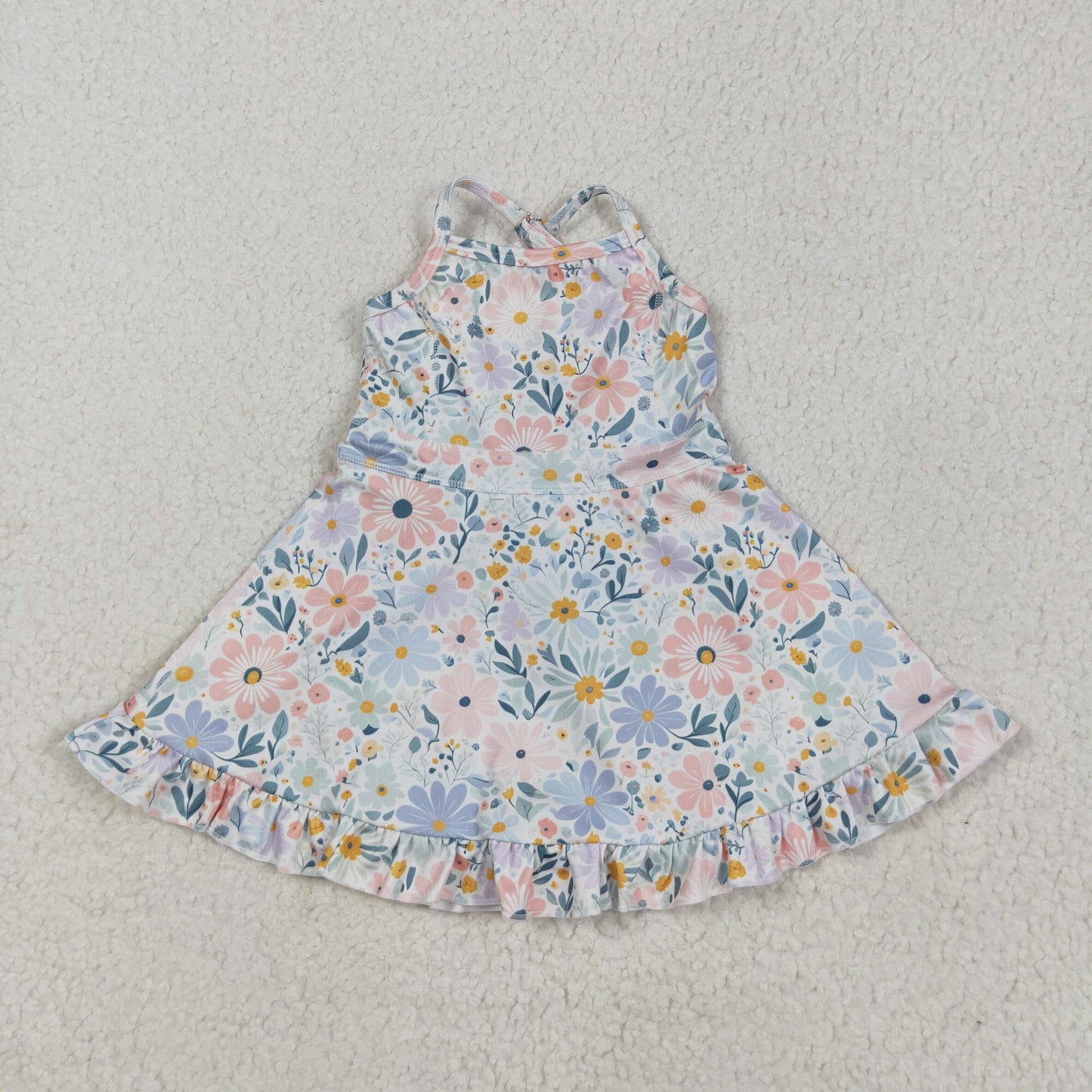 Sibling Baby Girls Straps Sports Wear Yoga Athletic Knee Length Dresses