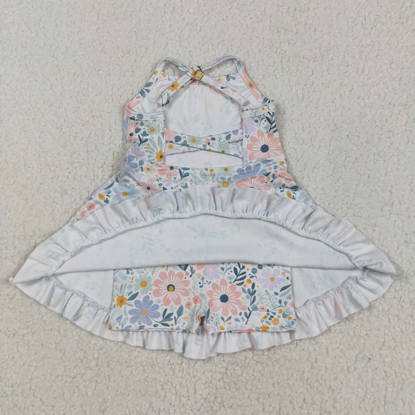 Sibling Baby Girls Straps Sports Wear Yoga Athletic Knee Length Dresses